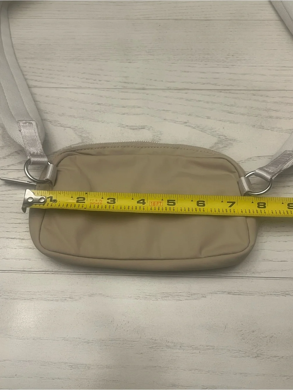 Lululemon Everywhere Crossbody Bag Taupe Beige Silver Hardware